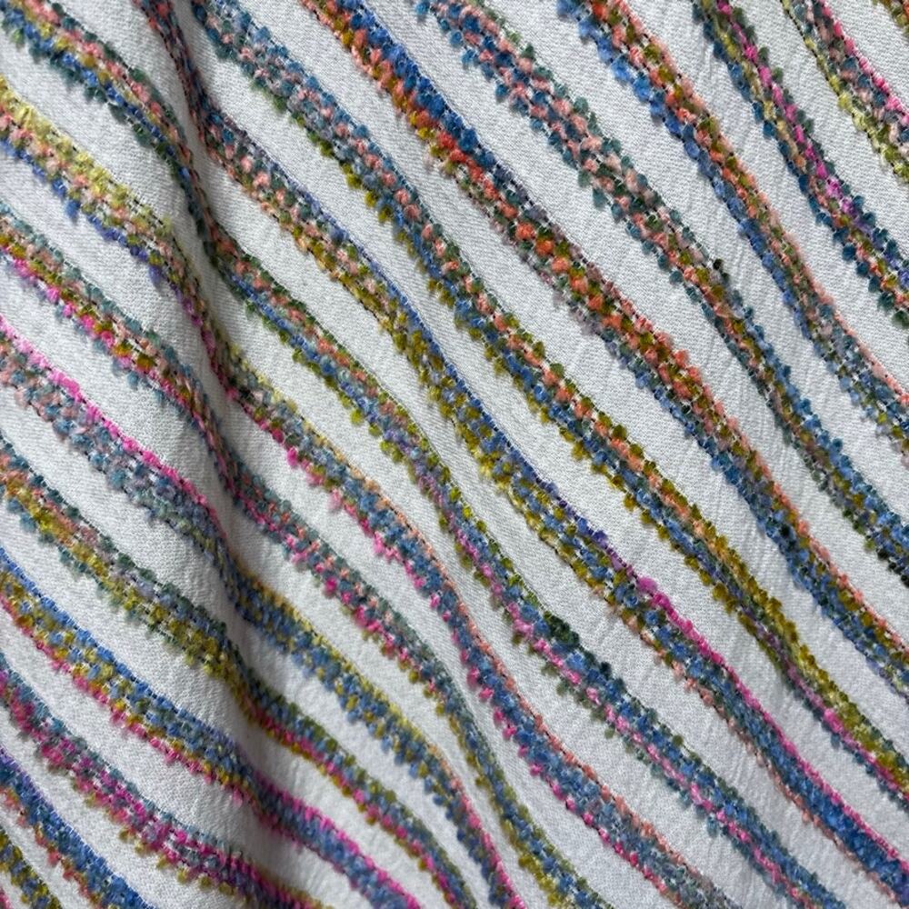 Lou & Grey Multicolor Rainbow Striped Shift Dress Size 8 Sleeveless Textured - Picture 2 of 8